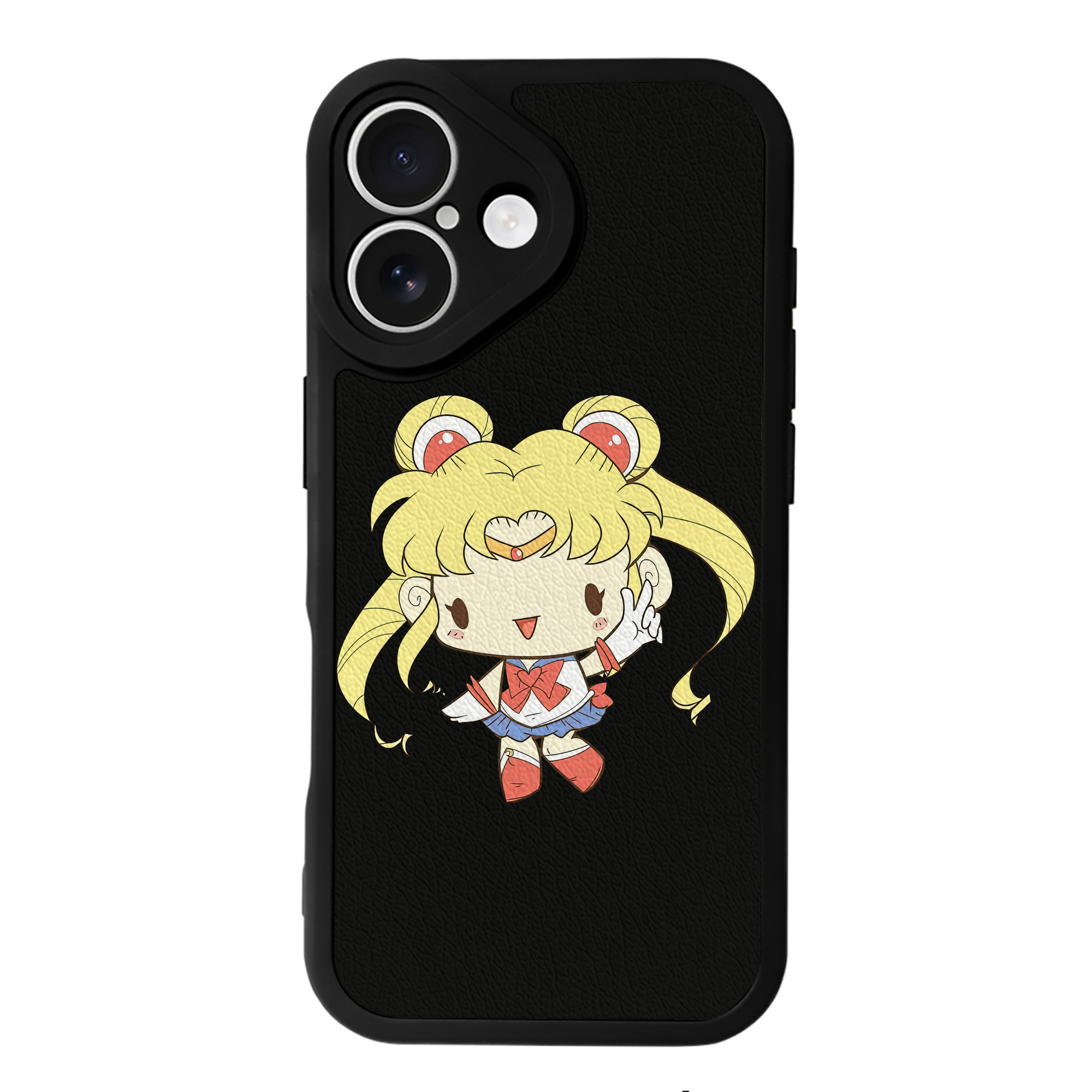 （画像用） 美少女戦士セーラームーン 月野 うさぎ つきの うさぎ Sailor Moon Tsukino Usagi 【iPhone 16シリーズ対応】シリコンスマホケース（レザー調） 材質：シリコン